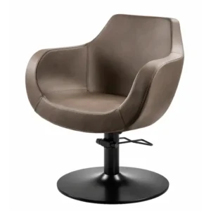 Friseurstuhl Luisa Braun mit Schwarze fuss